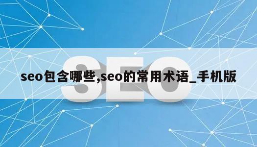 seo包含哪些,seo的常用术语_手机版